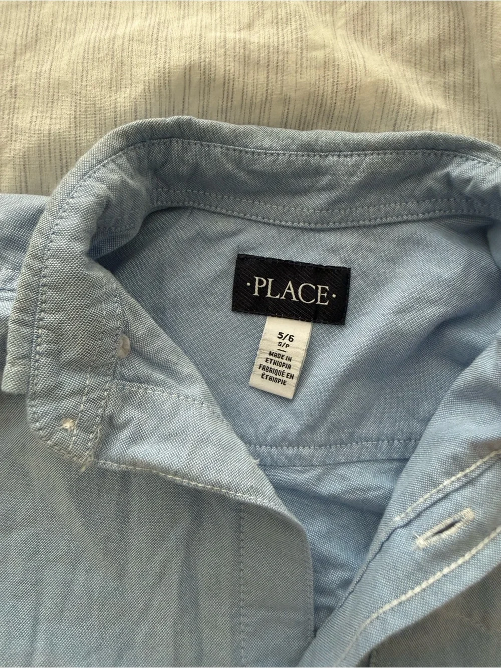 The Children's Place Pale Blue Short-Sleeve Button Down Shirt